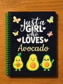 Just A Girl Who Loves Avocado Tasarımlı Spiralli Çizgili Defter – 80 Yaprak, 160 Sayfa (18 x 24 cm) thumbnail 2