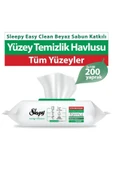Sleepy Easy Clean Beyaz Sabun Katkılı Yüzey Temizlik Havlusu 100 Yaprak (2 PAKET) thumbnail 1