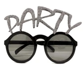 Gümüş Simli Party Yazılı Parti Gözlüğü Show 15x7 Cm thumbnail 1