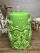 Mistica Sütun Vanilya Kokulu Soya Mum - Doğum Günü - Sevgililer Günü - Hediyelik - Aromaterapi - Dekorasyon - 1