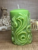 Mistica Sütun Vanilya Kokulu Soya Mum - Doğum Günü - Sevgililer Günü - Hediyelik - Aromaterapi - Dekorasyon - 2