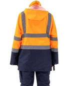 5+1 OXFORD PARKA- İÇİ ÇIKMALI KABAN TURUNCU-LACİVERT - 4