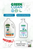 Green Clean Sensitive Likit Sabun 500 ml ve Bulaşık Mak. Jel Deterjan 3 L ve Rosie hediye thumbnail 1