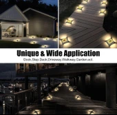 Crepow Güneş Enerjili Güverte Işıkları, Garaj Yolu İskele Işıkları 12 Adet - Sıcak Beyaz - 6