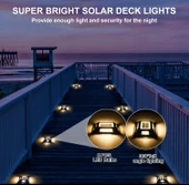 Crepow Güneş Enerjili Güverte Işıkları, Garaj Yolu İskele Işıkları 12 Adet - Sıcak Beyaz - 5