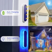YiLaie Güneş Enerjili Dış Mekan Işıkları Otomatik Açma/Kapama 8 Adet - Mavi - 3