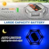 Crepow Güneş Enerjili Su Geçirmez Yol Aydınlatması 12 Adet - Mavi - 3