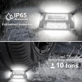 Crepow Güneş Enerjili Güverte Işıkları, Garaj Yolu İskele Işıkları 12 Adet - Beyaz - 2