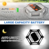 Crepow Güneş Enerjili Su Geçirmez Yol Aydınlatması 12 Adet - Beyaz - 3