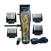 Profesyonel Kablosuz Saç Traş Makinesi - Ejderha Desenli Şık Tasarım, Paslanmaz Çelik Bıçak ve Güçlü Motor thumbnail 3