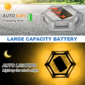 Crepow Güneş Enerjili Su Geçirmez Yol Aydınlatması 12 Adet - Sıcak Beyaz - 3