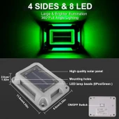 Crepow Güneş Enerjili Güverte Işıkları, Garaj Yolu İskele Işıkları 8 Adet - Yeşil - 4