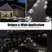 Crepow Güneş Enerjili Güverte Işıkları, Garaj Yolu İskele Işıkları 12 Adet - Beyaz - 6