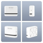 Mulpex Beyaz Duvara Monte Z Katlamalı Kağıt Havlu Dispenseri | Premium ABS Gövde, Anahtarlı Kilit, Vidalı & Yapışkan Montaj - 4