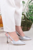 Fort 086-1011 Fls Saten Arkası Açık Topuklu Kadın Ayakkabı thumbnail 3