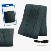 Lüx Desenli Deri Dikme Direksiyon Kılıfı 38-40cm Siyah OND362 - 1