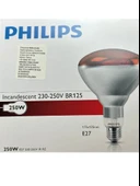 (3 Adet) Philips 250W Kızılötesi (infrared) Isıtıcılı Hayvan Isıtma ve Fizik Tedavi Lambası (Kırmızı Işık) E27 (Kalın Duy) - 4