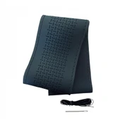 Lüx Desenli Deri Dikme Direksiyon Kılıfı 38-40cm Siyah OND360 - 1