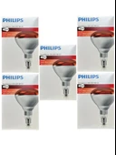 (5 Adet) Philips 250W Kızılötesi (infrared) Isıtıcılı Hayvan Isıtma ve Fizik Tedavi Lambası (Kırmızı Işık) E27 (Kalın Duy) thumbnail 1