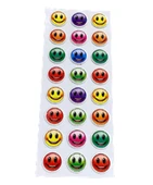 Ticon Puffy Sticker Gülen Yüz Renkli - 6 adet - 1