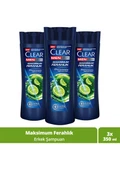 Clear Men Kepeğe Karşı Etkili Şampuan Maksimum Ferahlık Yağlı Saç Derisi İçin Limon Özlü 350 ml x3 - 1