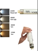 (4 Adet) Philips 8W 765 Beyaz Işık (6500K) G5 Duylu T5 Floresan thumbnail 5