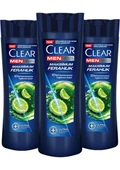 Clear Men Kepeğe Karşı Etkili Şampuan Maksimum Ferahlık Yağlı Saç Derisi İçin Limon Özlü 350 ml x3 - 2