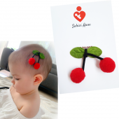 Kiraz Ponpon Saçsız Bebek Tokası thumbnail 1