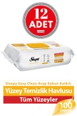 Sleepy Easy Clean Arap Sabunlu Yüzey Temizlik Havlusu 100'lü X 12 Adet thumbnail 1