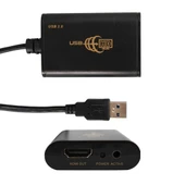 Powermaster PM-7590 USB 3.0 TO HDMI Görüntü Çevirici Adaptör Audio Ses Çıkışlı 40Cm Kablo - 1