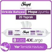 Sleepy Easy Clean Orkide Bahçesi Mopa Uyumlu Yer Temizlik Havlusu 20 Yaprak thumbnail 1