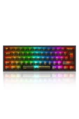 REDRAGON K617 RGB Fizz Şeffaf Siyah Kablolu Mekanik 61 Tuşlu Türkçe Oyuncu Klavyesi - 1