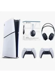 Sony Playstation 5 Slim Dijital Edition + 2 Dualsense + 3D Plus Kulaklık Oyun Konsolu - 1