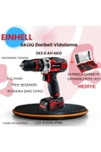 Einhell 12V 2x2.0 Ah Akülü Darbeli Vidalama+Einhell M-Case 39 Parça Matkap ve Bits Ucu Seti HEDİYE - 1
