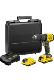 Stanley 18V 1.5Ah V20 Çift Akülü Kömürsüz Darbesiz Matkap - 2