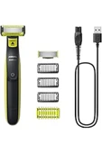 ebadi Oneblade Qp2824/10 Yüz Ve Vücut Hibrit Tıraş Makinesi, Misket Limonu Yeşili, Kömür Grisi - 1