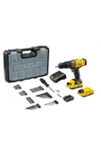 Stanley Fatmax Scd718D2Ka 18V 2Ah V20 Çift Akü Darbeli Matkap + 95 Parça Aksesuar - 2