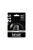 Lexar 512GB LSDSIPL512G-BNNNG SD Professional Silver Plus SDXC UHS-I Kart Up To 205MB/s Okuma 150MB/ - 1