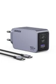 Ugreen NEXODE PRO 100W GAN HIZLI ŞARJ CİHAZI TYPE-C QC PD 2XUSB-C, 1XUSB-A UZAY GRİSİ 25874 - 2