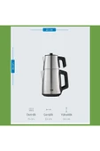 Beko 1650 W Gücünde Su ısıtıcı kapasitesi 1.7 Litre demlik kapasitesi 0.7litre Çay Makinesi - 5