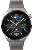 Huawei Watch Gt3 Pro 46 Mm Gps Sesli Görüşme Titanium Kasa Deri Android Ios Iphone Uyumlu Akıllı Saat - 1