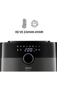 Arzum Airtasty XL 6L Kapasite, Zaman ve Isı Ayarlı Premium AirFryer Sıcak Hava Fritözü Gümüş - 4