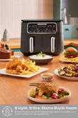 Karaca Air Pro Cook Duo Köz Xxxl 4+4 Litre Airfryer Space Gray 8 Kişilik - 3