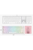 REDRAGON K617-RGB-WP Fızz Rgb Red Swıtch Kablolu Mekanık Q Klavye beyaz-Pembe - 5