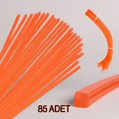 Hazır 85 Adet Kare Çubuk Motorlu Tırpan Misinası Bahçe Dayanıklı Ot Biçme İpi Çubuk 4 mm (28 cm) thumbnail 1