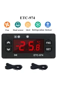 JUANJUAN ETC-974 Sıcaklık Kontrol Cihazı Dijital Ekran Çift NTC Sensörü 100°C 119°C thumbnail 1