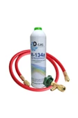 Universal Araç Klima Soğutucu R134a Gaz Verme Seti Gaz - Vana - Hortum - 2