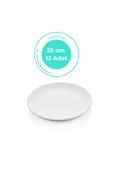 Erko 25 cm Melamin İnternasyonel Servis Tabak, 12'li Set, Kırılmaz, %100 Melamin thumbnail 1