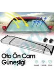 Drexpress Araba Ön Cam Güneşlik Araç Içi Ön Cam Vantuzlu Katlanır Güneşlik Koruyucu 130 Cmx60 Cm thumbnail 2
