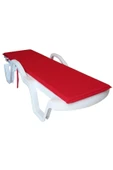 Ermiya 2 adet Şezlong Minderi Su Geçirmez Fermuarlı -kırmızı 180*55*5 cm thumbnail 3